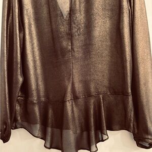 Chic Bronze Sheer Women's Blouse